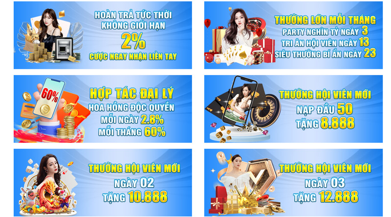 Các chương trình ưu đãi hấp dẫn tại 777Vin